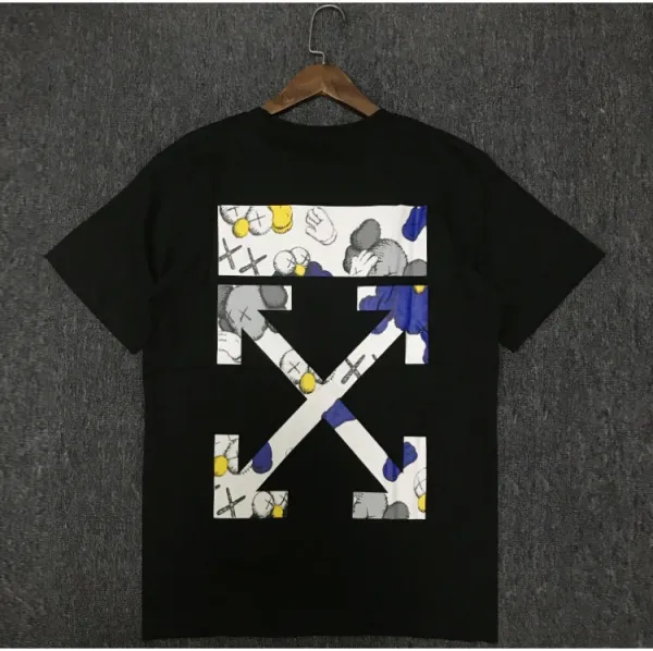 Off-White x KAWS Arrow Print Black T-Shirt - 1