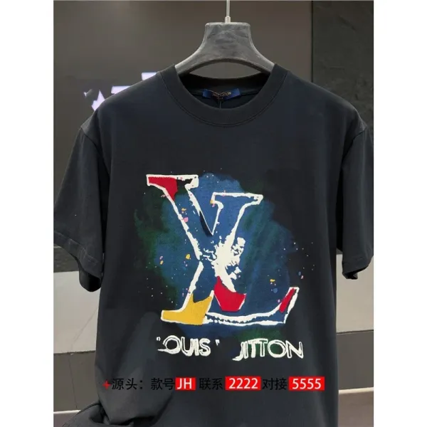 Louis Vuitton LV Graffiti Print Black T-Shirt - 1