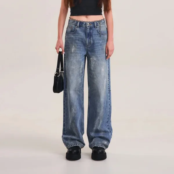 SMF SMFK Distressed Washed Blue Jeans - 7