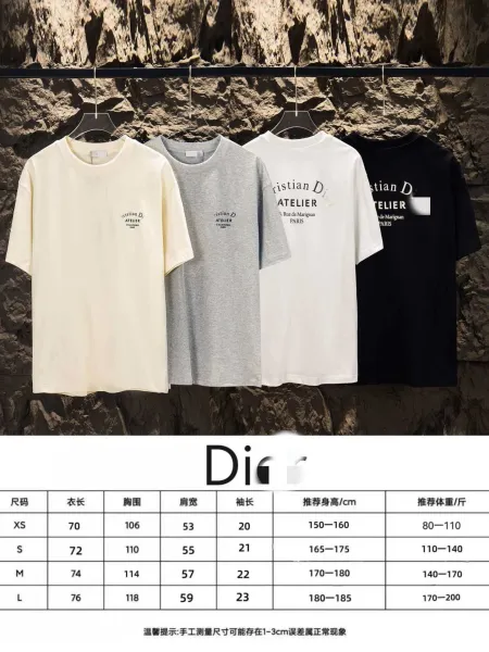 Dior x Stone Island Logo Print White T-Shirt - 34