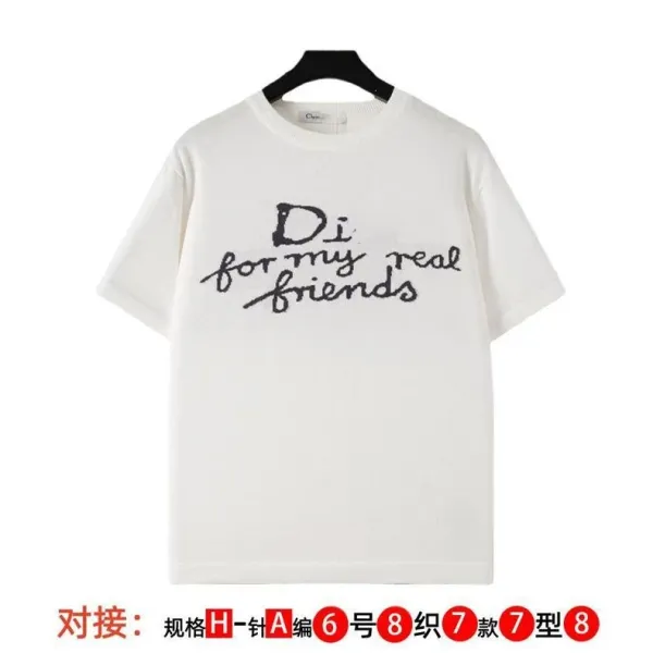 Dior Di For My Real Friends Knit T-Shirt Gray - 14