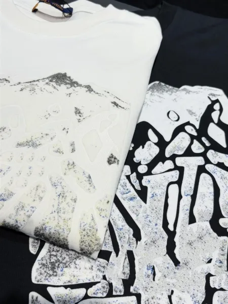 Design Mountain Print Graphic T-Shirt White - 10