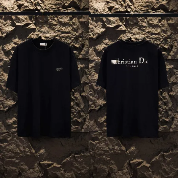 Dior x Stone Island Logo Print White T-Shirt - 40