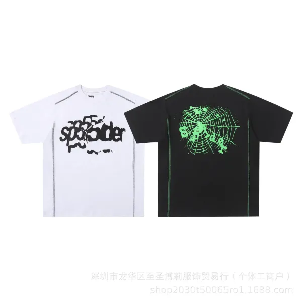SP5DER Spider Web Graphic T-Shirt Black - 23