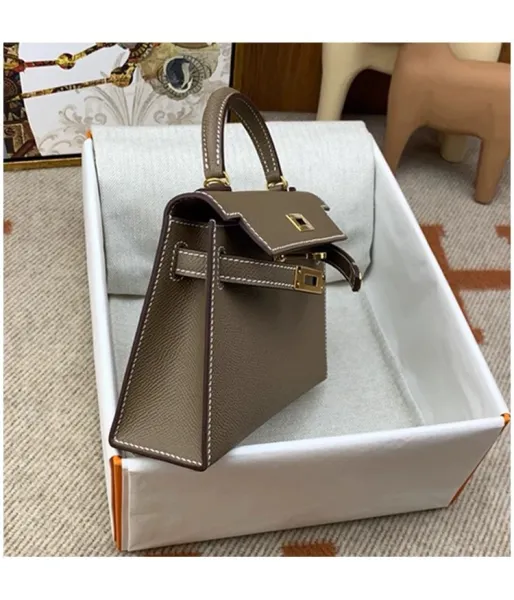 Hermès Kelly 25cm Epsom Black Gold Hardware Handbag - 26
