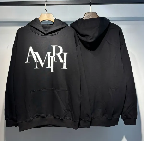 Amiri Hollywood Logo Hoodie Black - 10