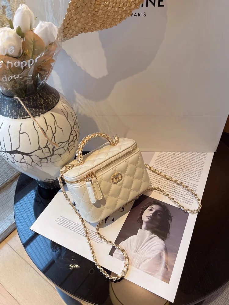 Chanel Mini Coco Handle Black Quilted Leather Chain Handbag - 9