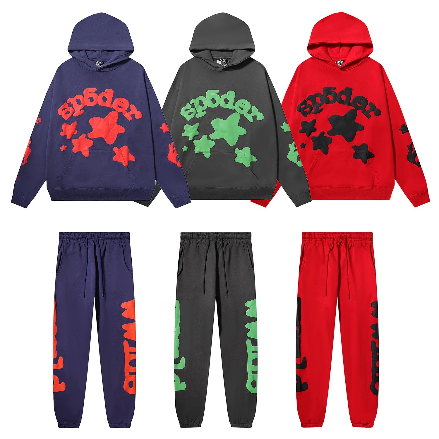 SP5DER Super Five Pink Graphic Hoodie - 27