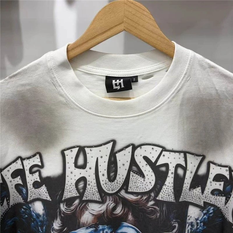 Hellstar Life Hustlers Angel Graphic T-Shirt Black - 8