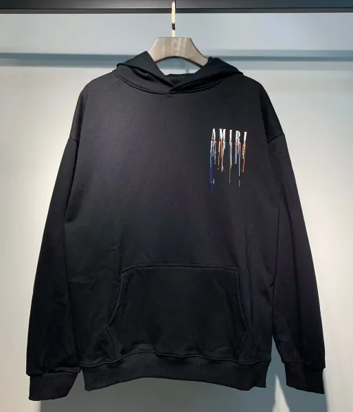 Amiri Hollywood Logo Hoodie Black - 34