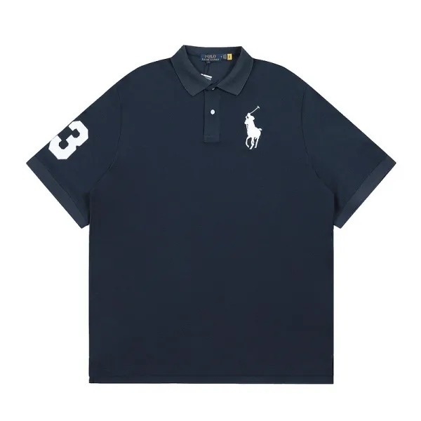 Polo Ralph Lauren Big Pony Polo Navy with Number 3 Sleeve Tops.polo - 1