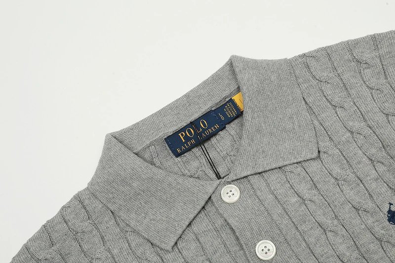 Polo Ralph Lauren Cable Knit Polo White Polo Shirt - 22