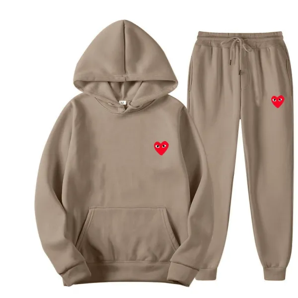 Comme des Garçons Play Pink Heart Hoodie and Sweatpants Set - 9