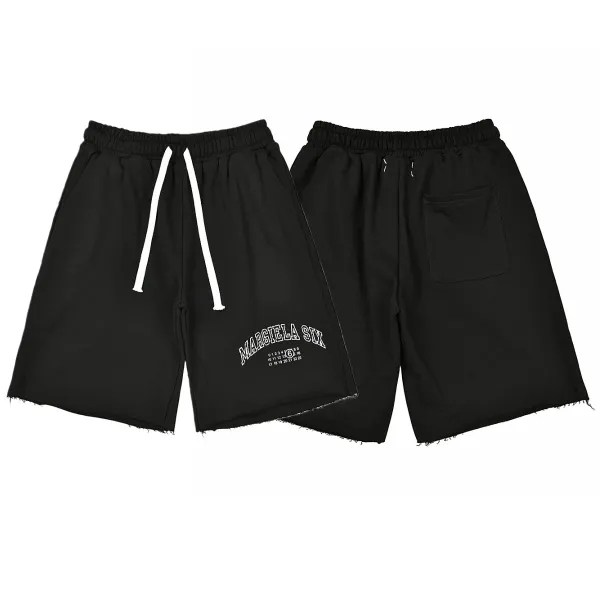 Maison Margiela Six Arch Logo Drawstring Shorts Black - 1