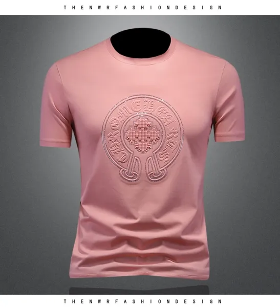Design Embroidered Crest Logo White T-Shirt - 4