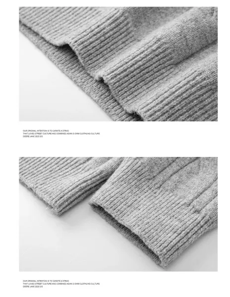 Design Cable Knit Oversized Sweater Beige - 18
