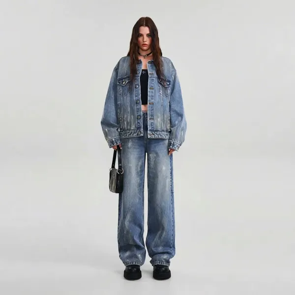SMF SMFK Distressed Washed Blue Jeans - 2