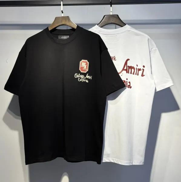 Amiri Logo Embroidered White T-Shirt - 7