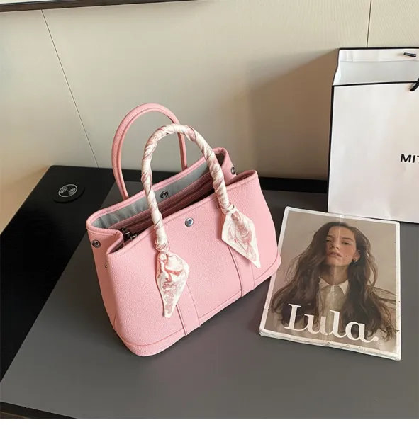 Design Mini Horse Charm Tote Handbag in Pink - 24