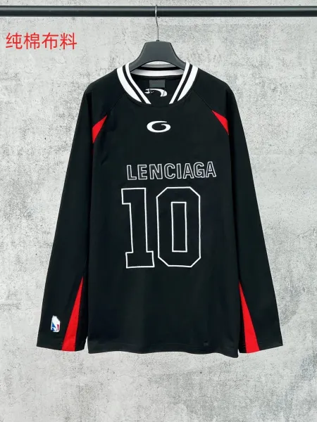 Balenciaga Lenciaga 10 Black Red Jersey - 1