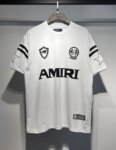 Amiri Logo Embroidered White T-Shirt - 18