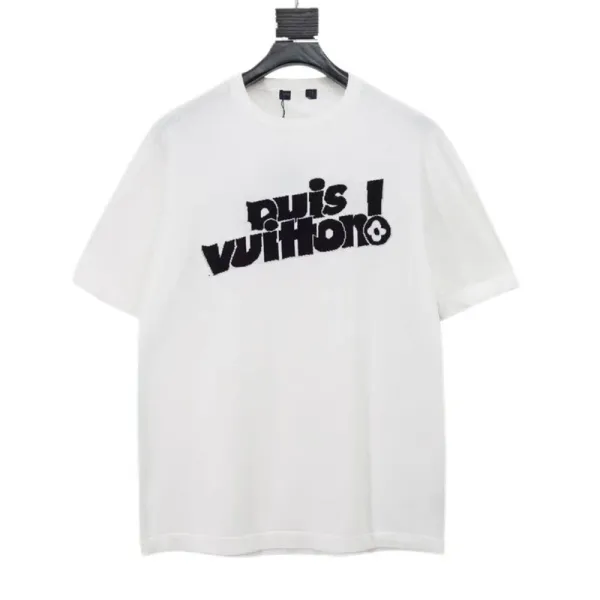 Louis Vuitton DUIS VUITTON Graphic Print White T-Shirt - 1