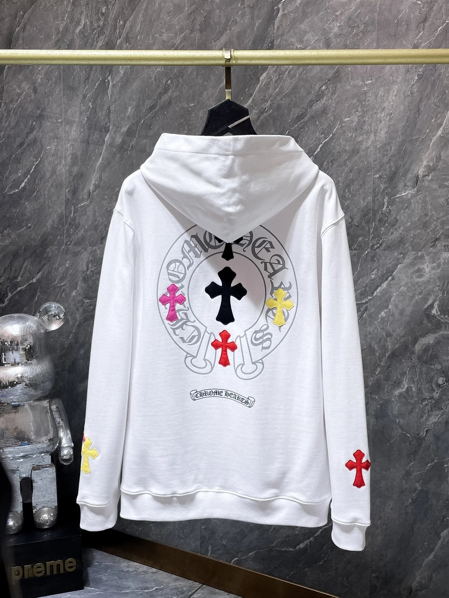 Chrome Hearts Cross Motif Zip-Up Hoodie Black - 26