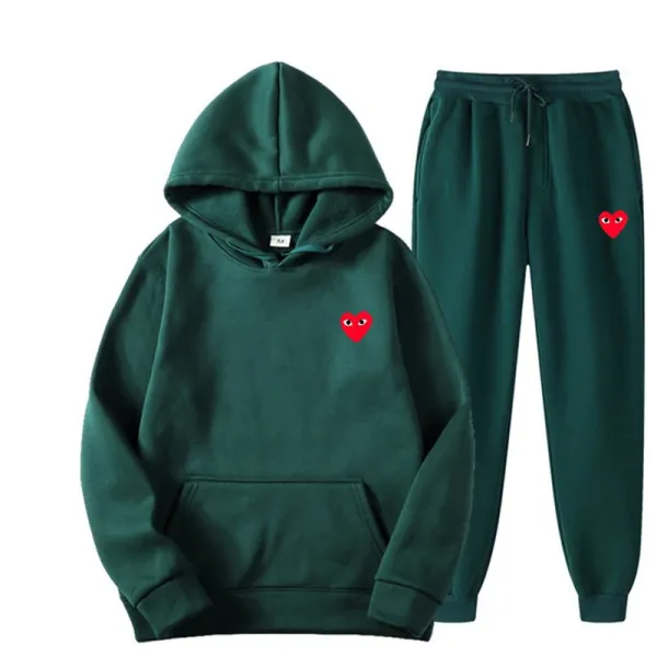 Comme des Garçons Play Pink Heart Hoodie and Sweatpants Set - 7