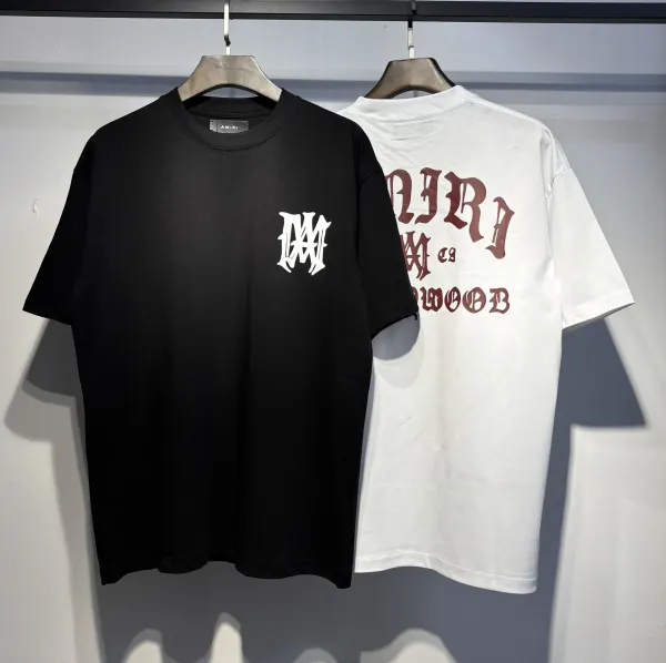 Amiri Logo Embroidered White T-Shirt - 5