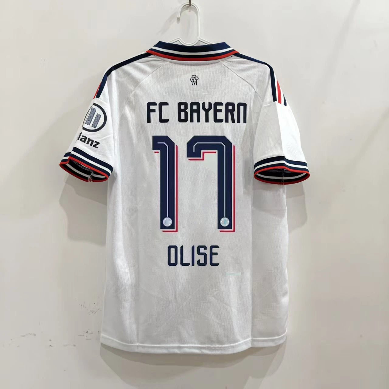 Design FC Bayern Munich 2023-24 Third Jersey White Navy Red Luis Díaz #14 Jersey - 8