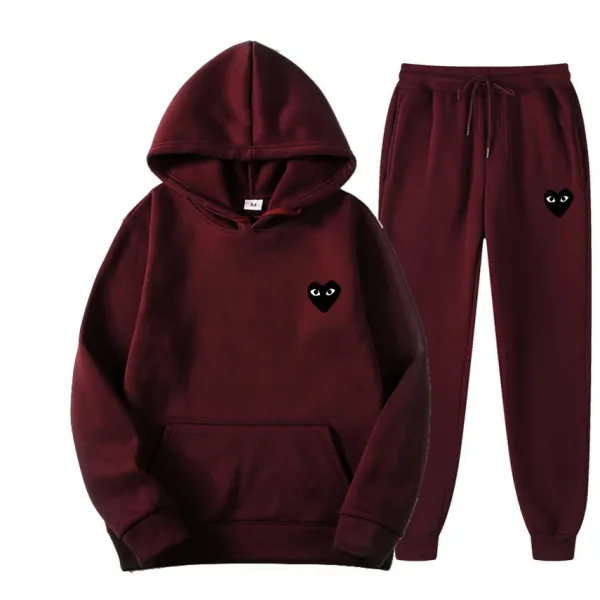 Comme des Garçons Play Pink Heart Hoodie and Sweatpants Set - 14