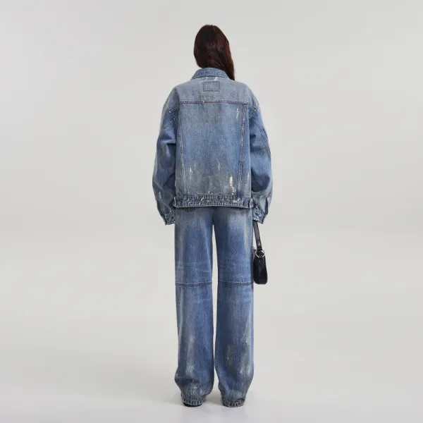 SMF SMFK Distressed Washed Blue Jeans - 6