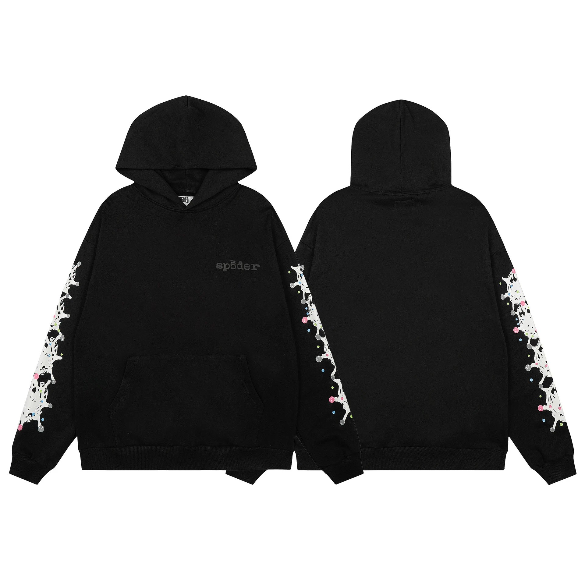 Spöder Splatter Sleeve Hoodie Black