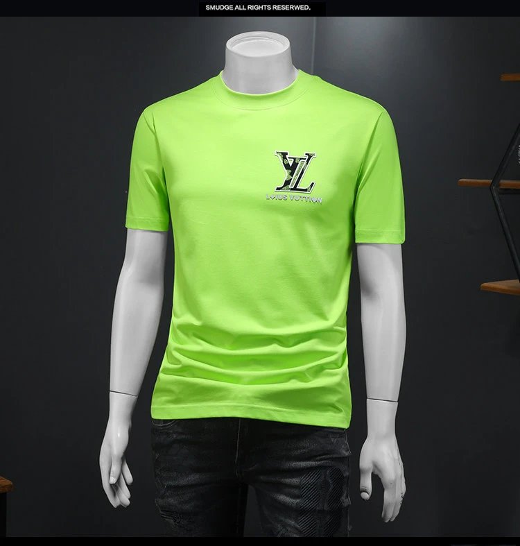 Louis Vuitton LV Monogram Logo Neon Green T-Shirt - 18