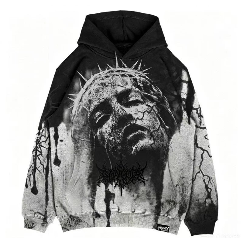 Hellstar Studios Crown of Thorns Graphic Hoodie Black - 1