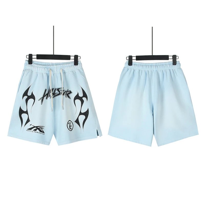 Hellstar Skull Flame Graphic Shorts Black - 33