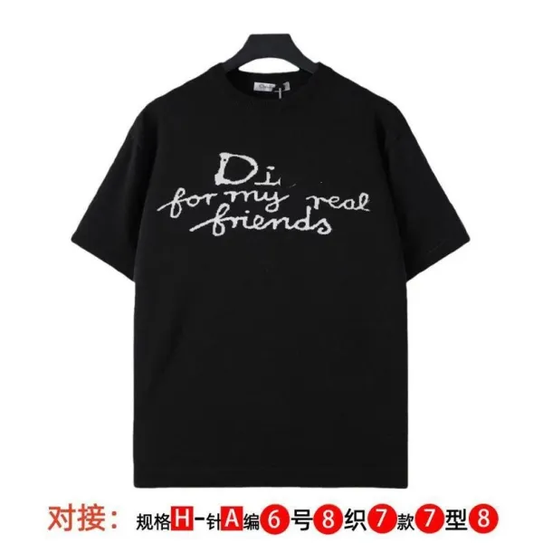 Dior Di For My Real Friends Knit T-Shirt Gray - 12