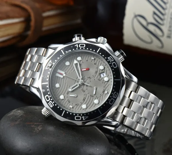 Design Omega Seamaster Chronograph Black Ceramic White Dial Watch Watches - 2