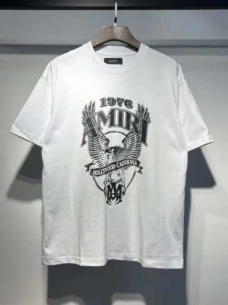 Amiri Logo Embroidered White T-Shirt - 4