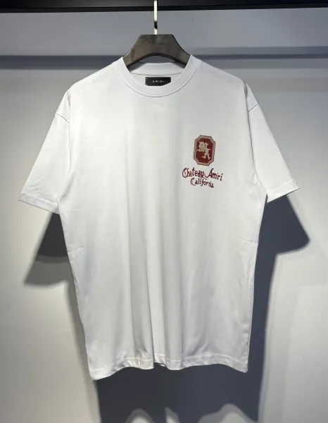Amiri Logo Embroidered White T-Shirt - 8