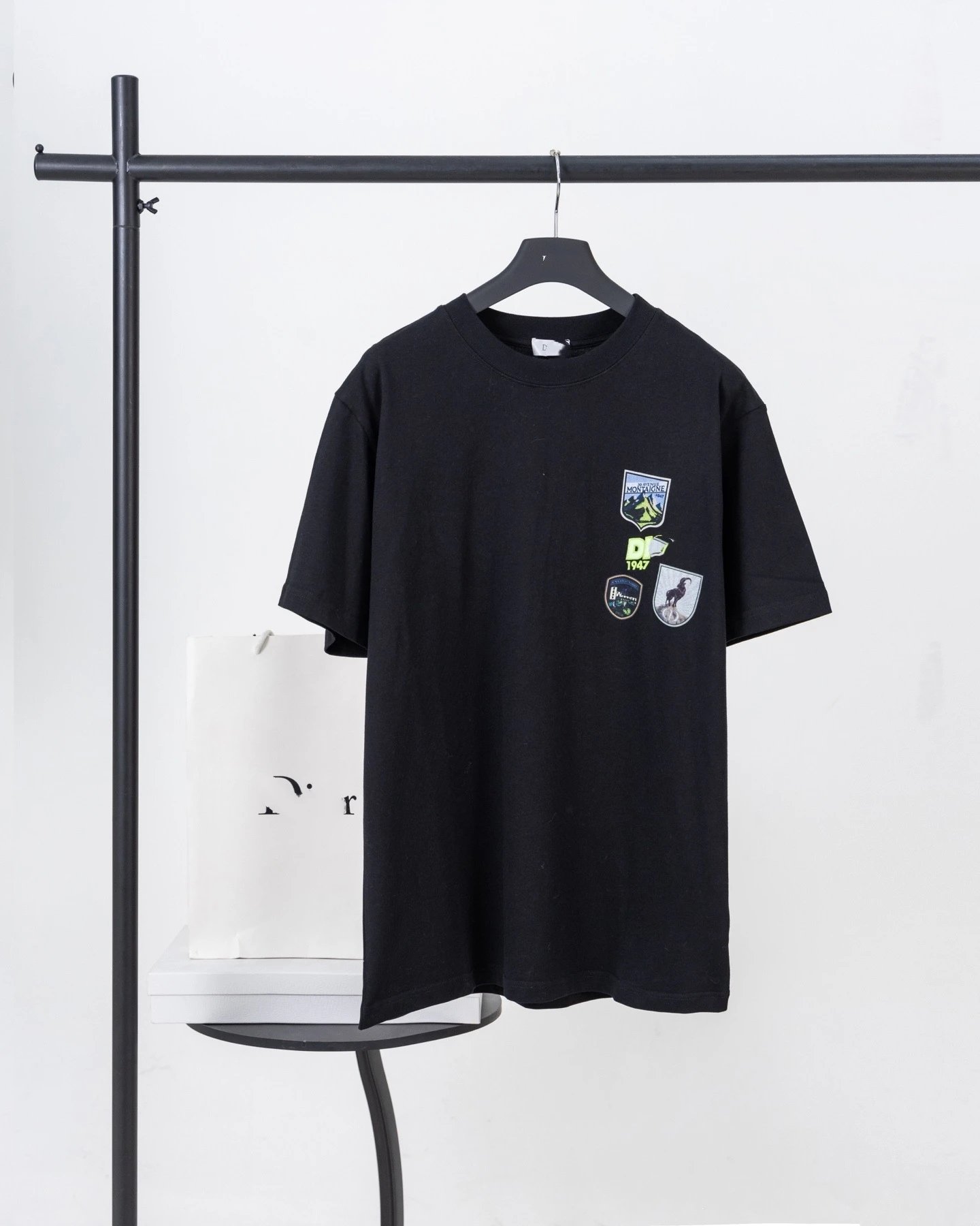 Dior Triangle Logo Black T-Shirt - 7