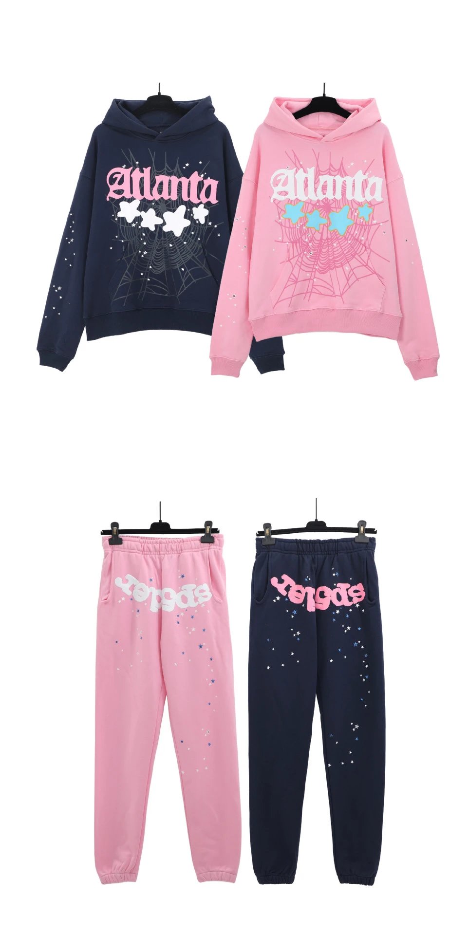 SP5DER Super Five Pink Graphic Hoodie - 33