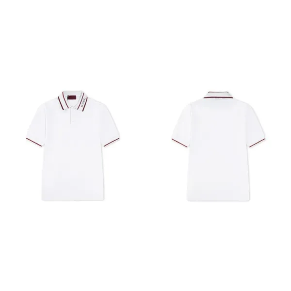 Gucci Web-Trim Polo Shirt White - 1