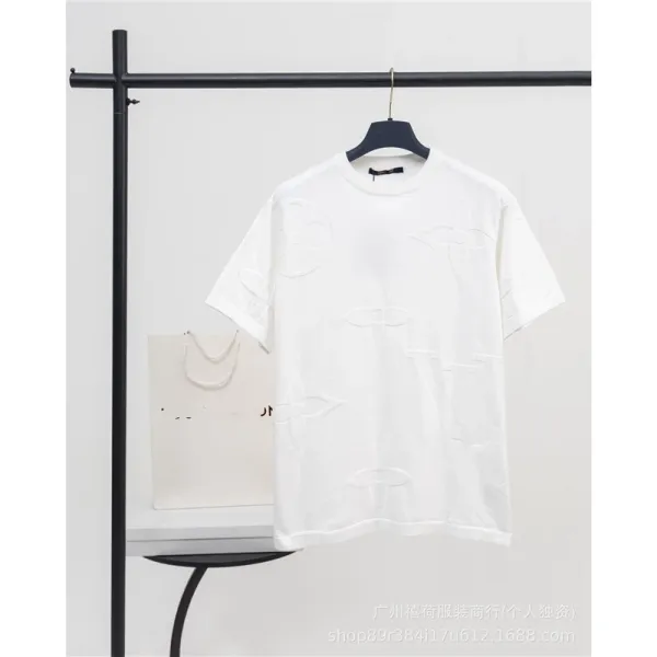 Louis Vuitton Monogram Embossed White T-Shirt - 1