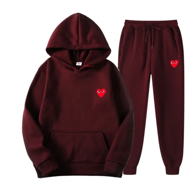 Comme des Garçons Play Pink Heart Hoodie and Sweatpants Set - 13