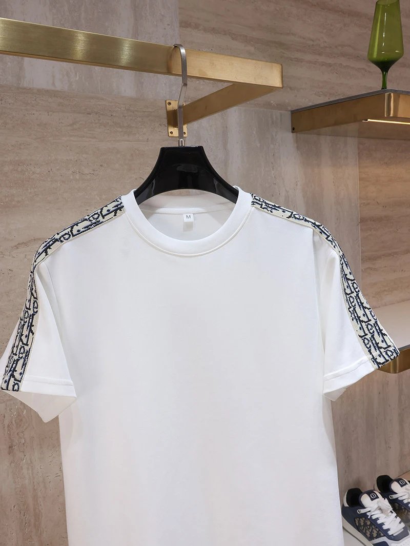 Dior Oblique Print Sleeve T-Shirt White - 34