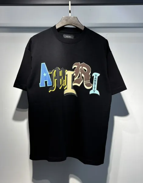 Amiri Logo Embroidered White T-Shirt - 25