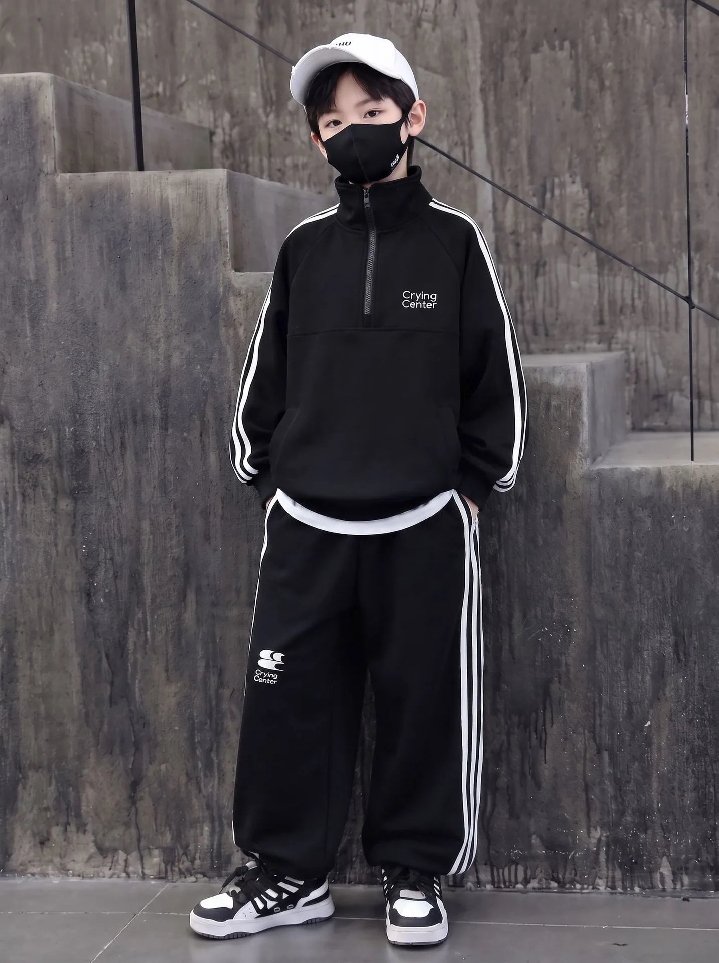Nike Half-Zip Track Suit Black / White Tracksuit - 3