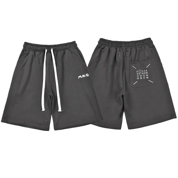 Maison Margiela MM6 Logo Print Shorts Gray - 1