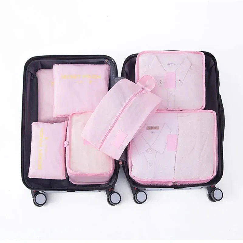 Secret Pouch Travel Organizer Set Turquoise Packing Cubes Travel